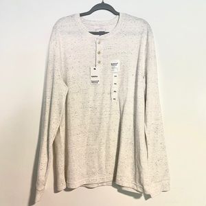 Sonoma Men’s Long Sleeve Speckled White Thermal